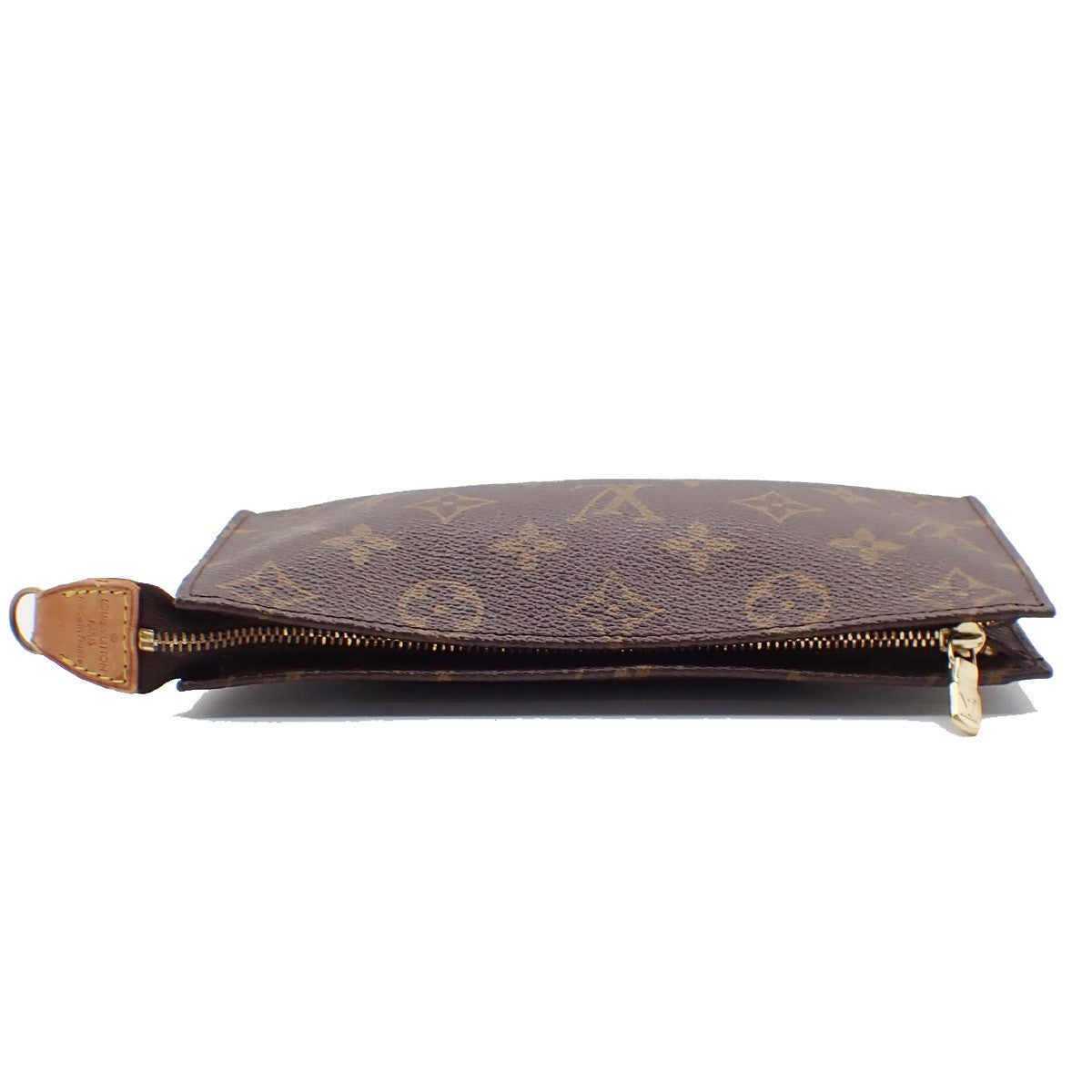LOUIS VUITTON Logo BUCKET GM Pouch Bag Monogram Leather Brown France 02AA132