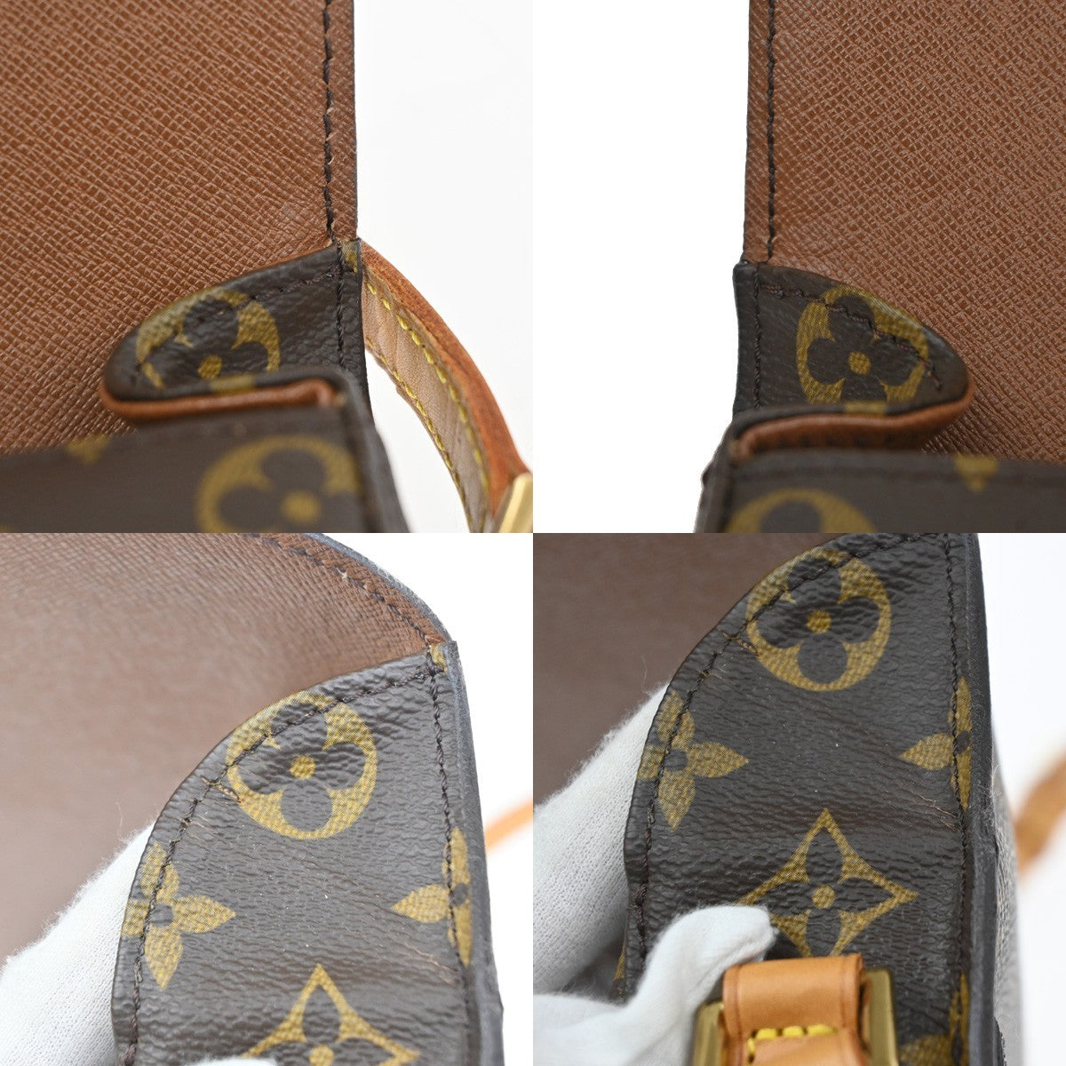 LOUIS VUITTON Saint Cloud MM Shoulder Bag Monogram Leather Brown M51243 73YH943