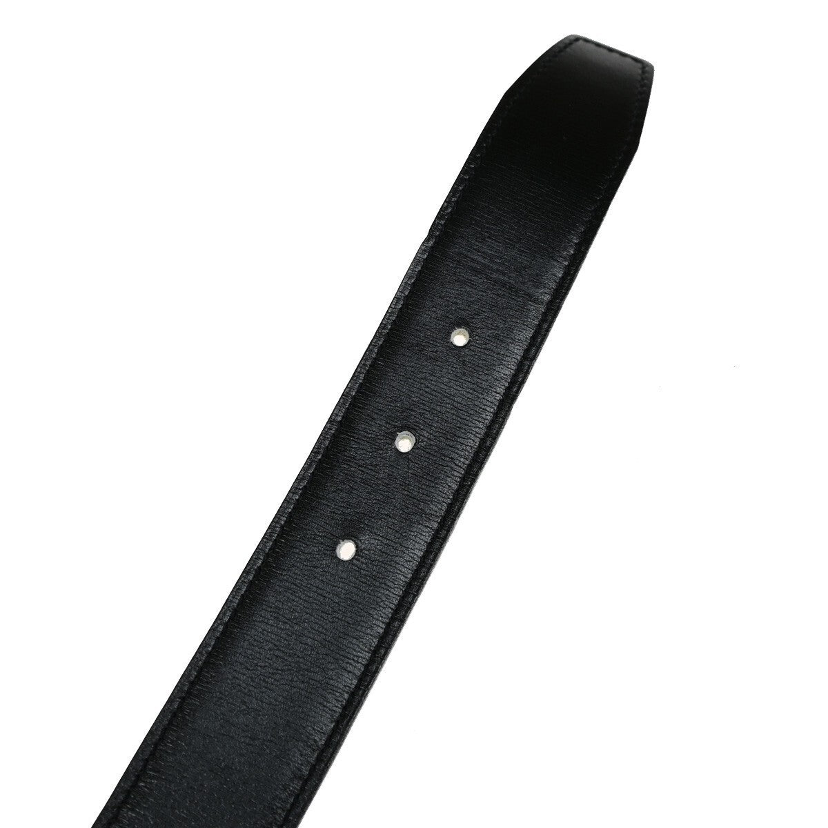 HERMES H Logo Constance Reversible Buckle Belt Leather #68 Black Brown 82RL054