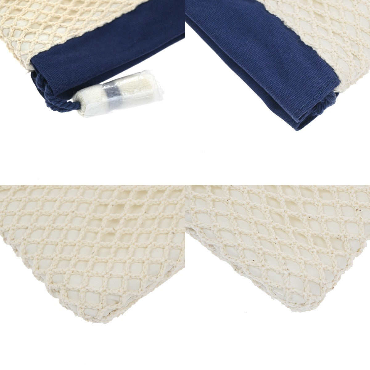 CHRISTIAN DIOR 3Set Novelty Towel Mesh Drawstring Canvas Pouch White 02KC451