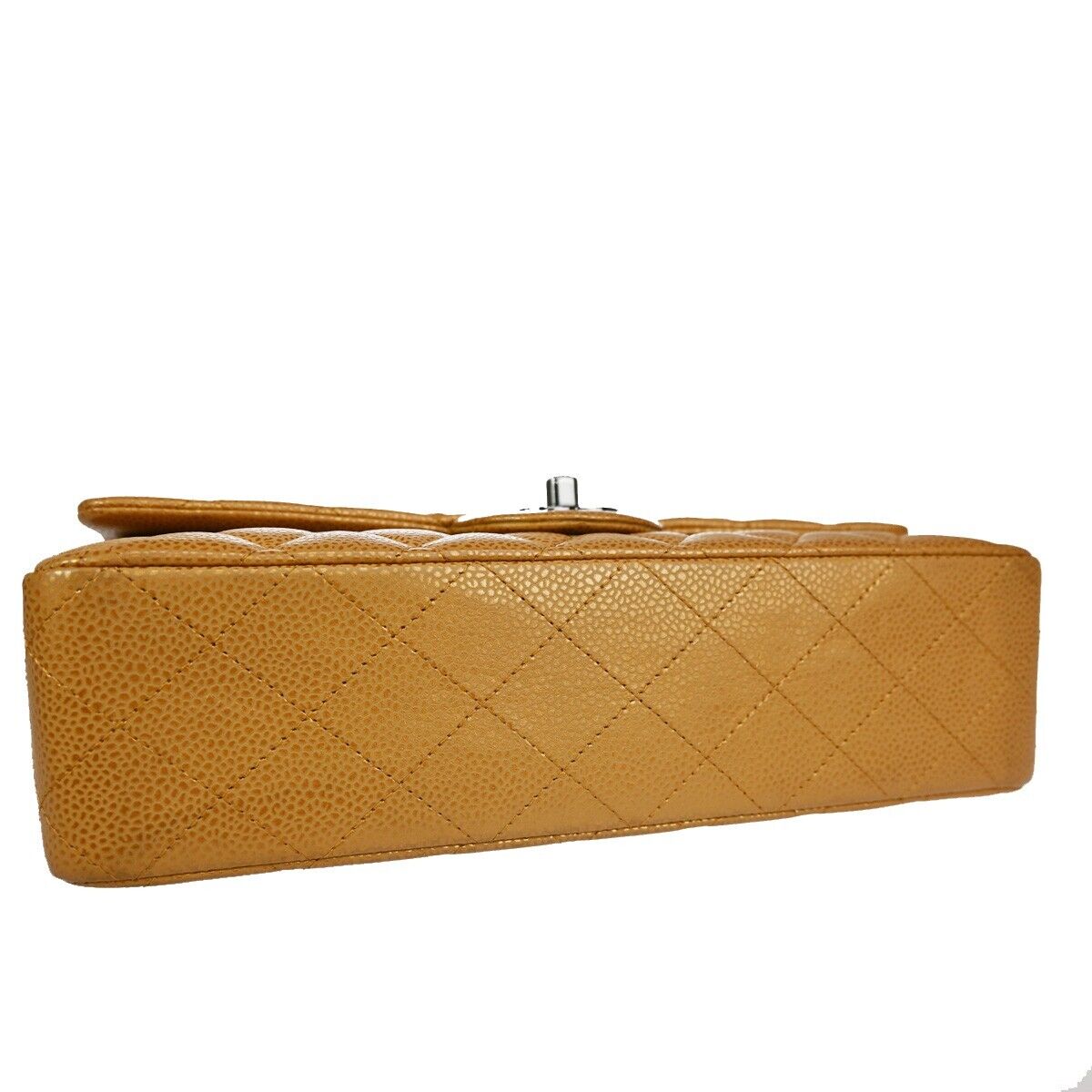 CHANEL CC Matelasse 25 Double Flap Chain Shoulder Bag Caviar Leather 6083LC452