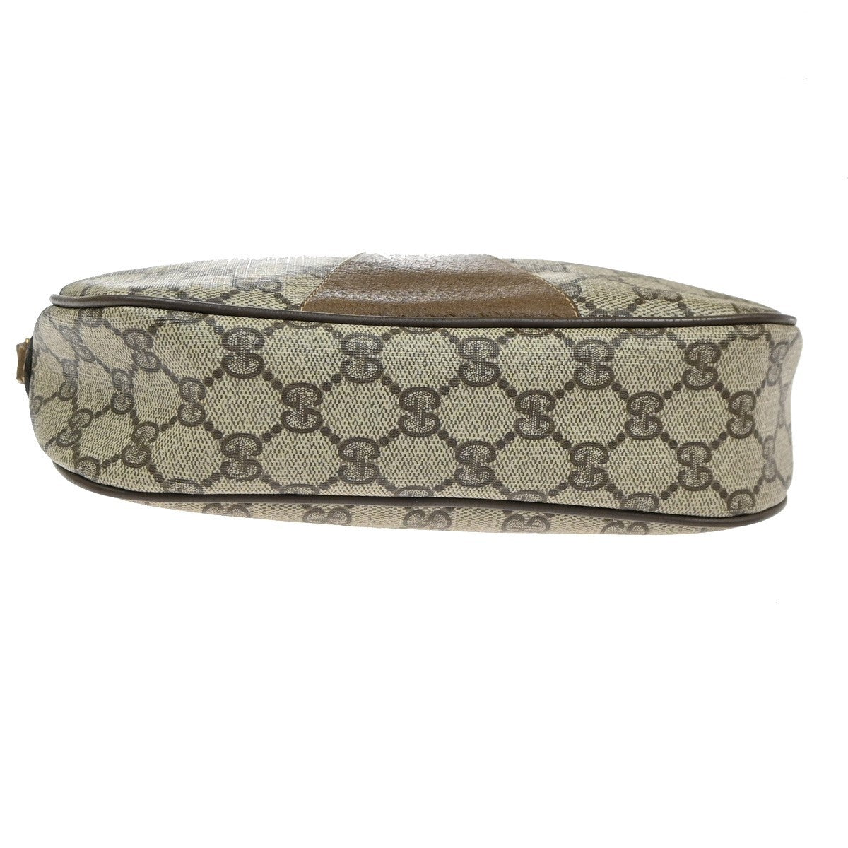 GUCCI GG Sherry Pattern Clutch Hand Bag PVC Leather Brown Italy 05TA585