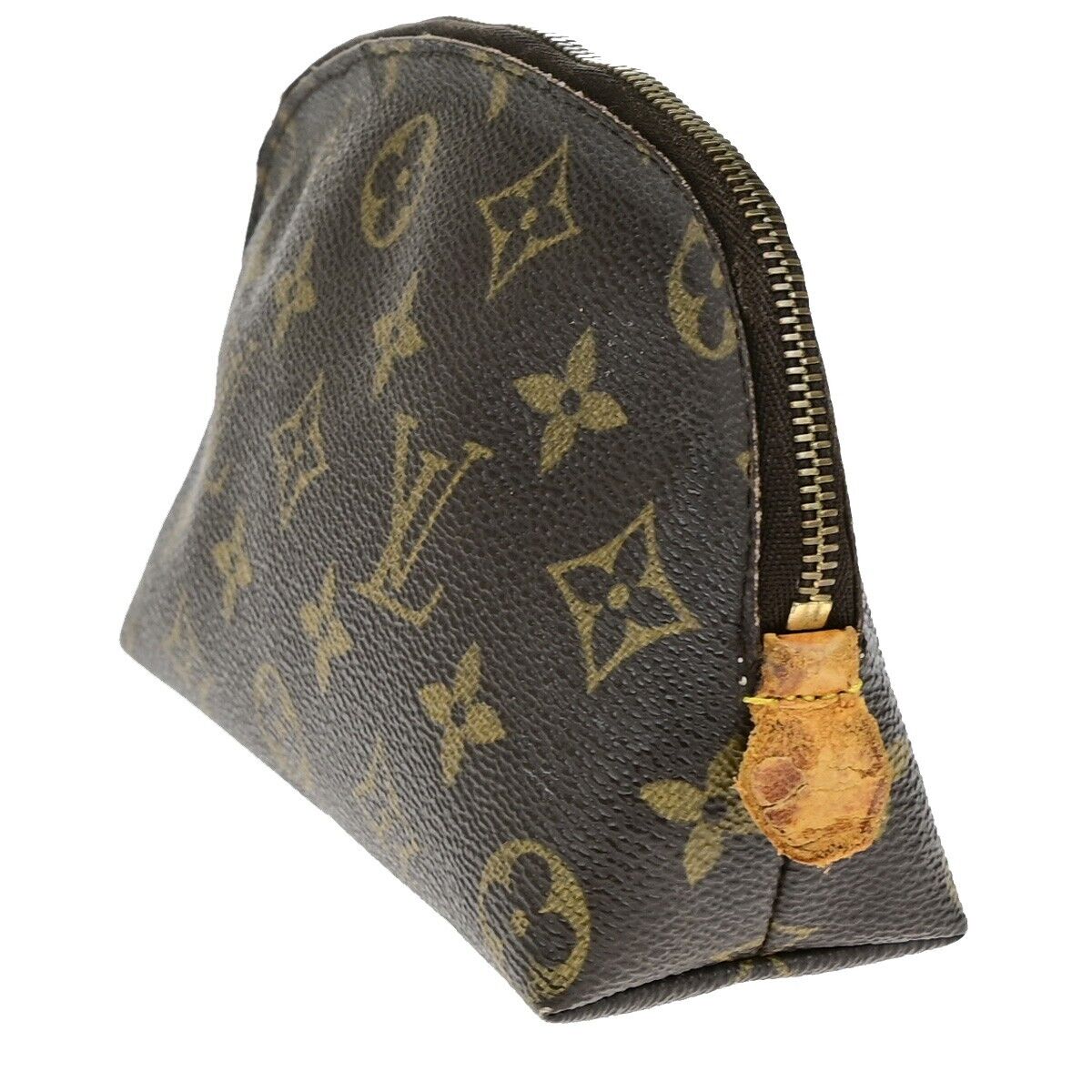 LOUIS VUITTON Pochette Cosmetic Pouch Bag Monogram Leather Brown M47515 05ED262