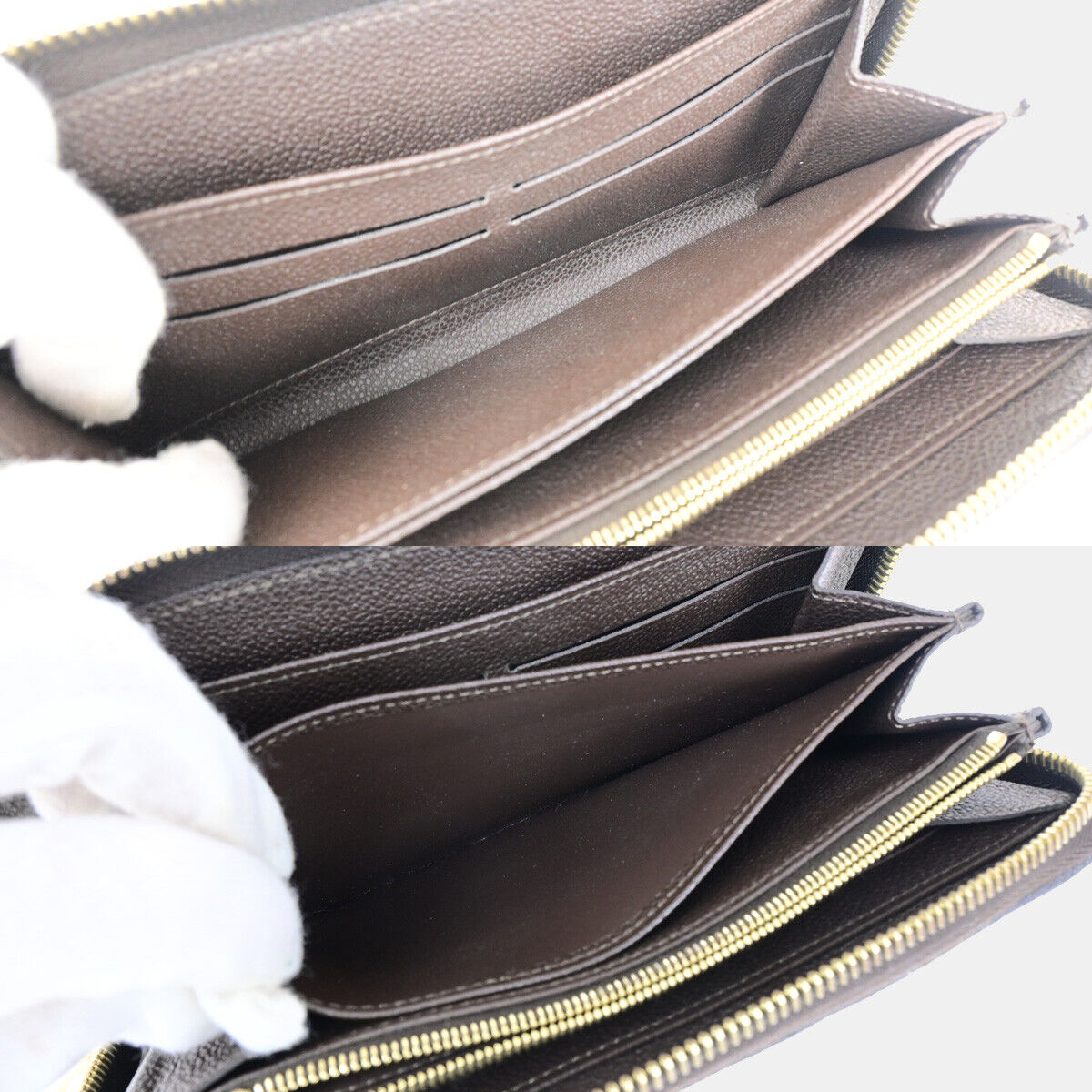 LOUIS VUITTON Zippy Wallet Monogram Empreinte Leather Terre M60548 10YF096