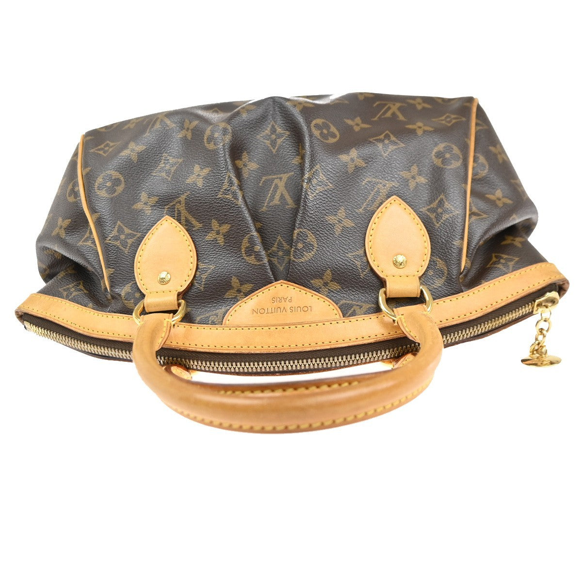 LOUIS VUITTON Tivoli PM Hand Bag Monogram Leather Brown France M40143 21MA244