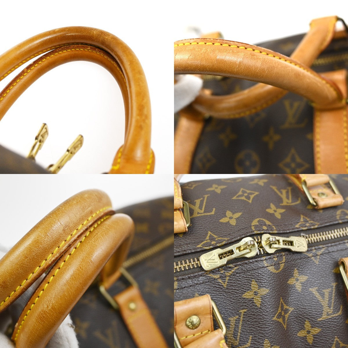 LOUIS VUITTON Keepall 50 Travel Hand Bag Monogram Leather Brown M41426 75YH895