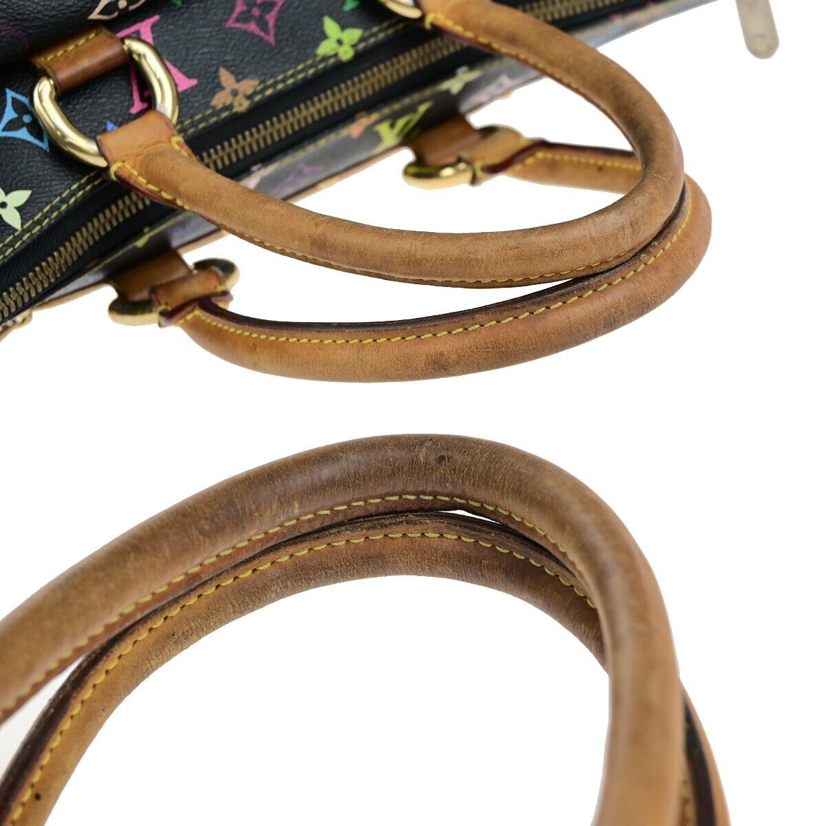 LOUIS VUITTON Rita Chain Hand Bag Monogram Multi Leather Black M40126 90ED327