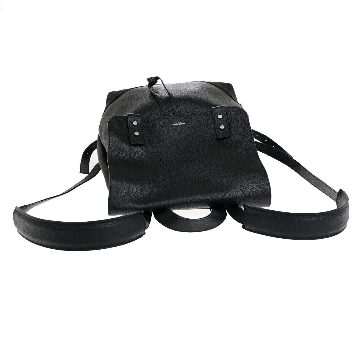 SAINT LAURENT YSL Sac De Jour Backpack Bag Leather Black SHW Italy 47RK386