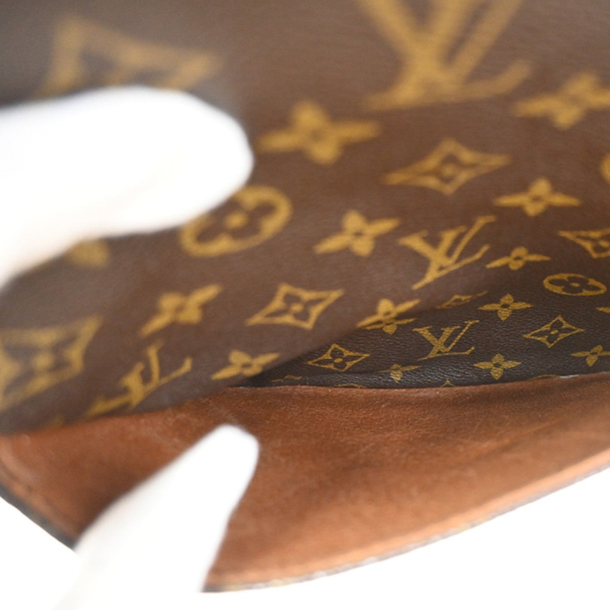 LOUIS VUITTON Petit Marceau Shoulder Bag Monogram Leather Brown M40264 61KC686