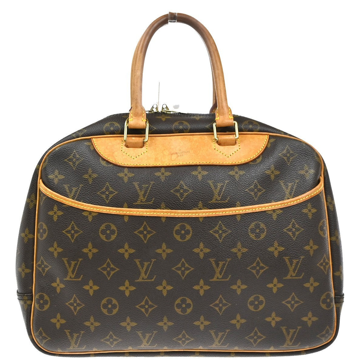LOUIS VUITTON LV Logo Deauville Hand Bag Monogram Leather Brown M47270 88KC364