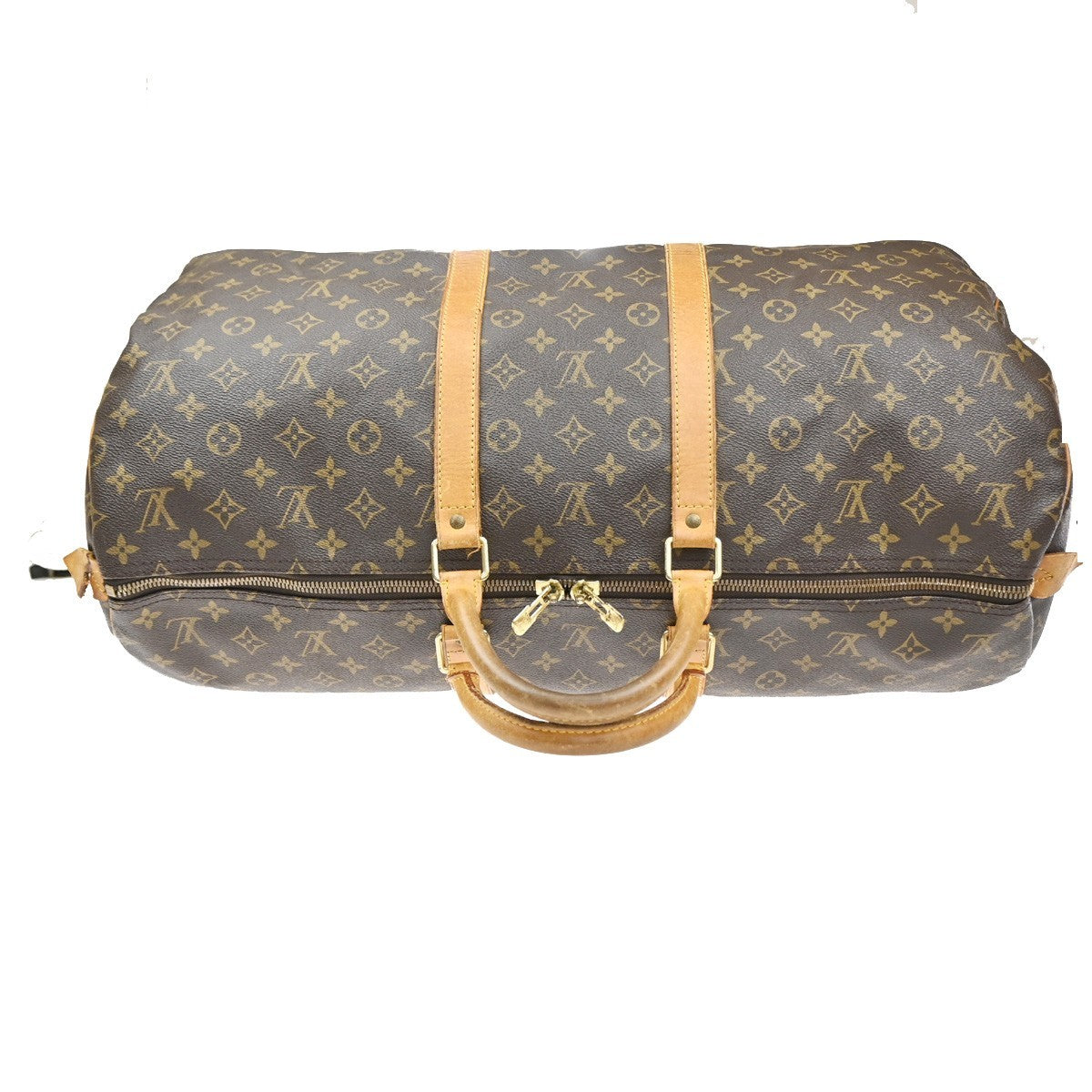 LOUIS VUITTON Keepall 55 Travel Hand Bag Monogram Leather Brown M41424 81PA007