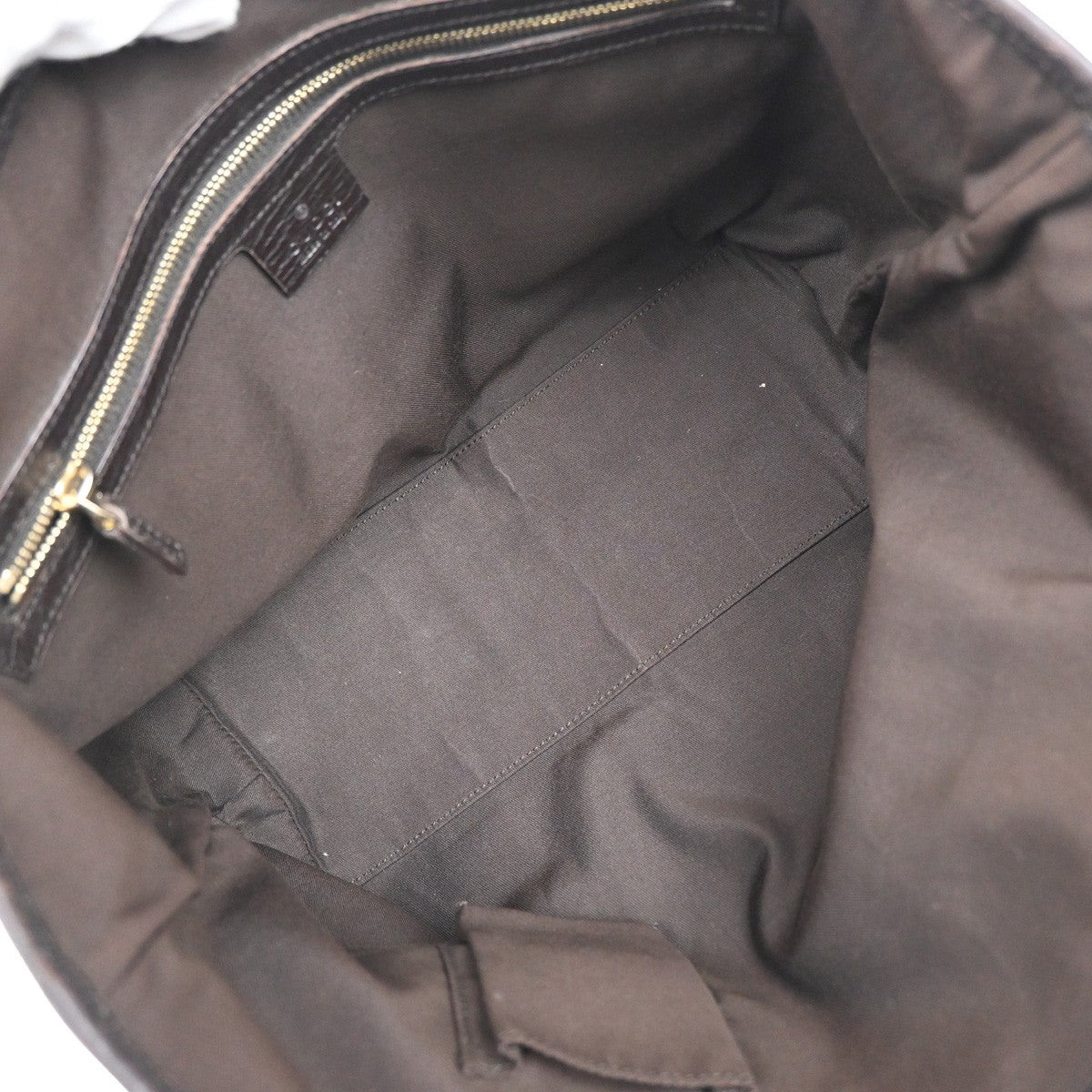 GUCCI Logo Sherry GG Pattern Shoulder Bag Canvas Leather Brown Italy 34YH198