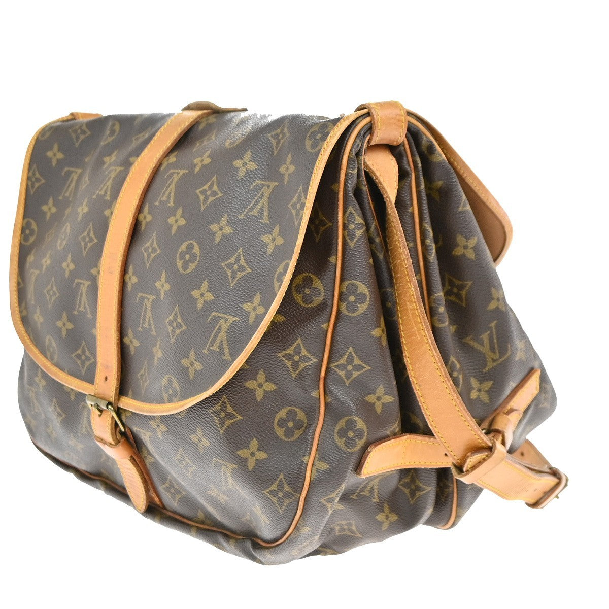 LOUIS VUITTON Saumur 35 Shoulder Bag Monogram Leather BN France M42254 82EG372