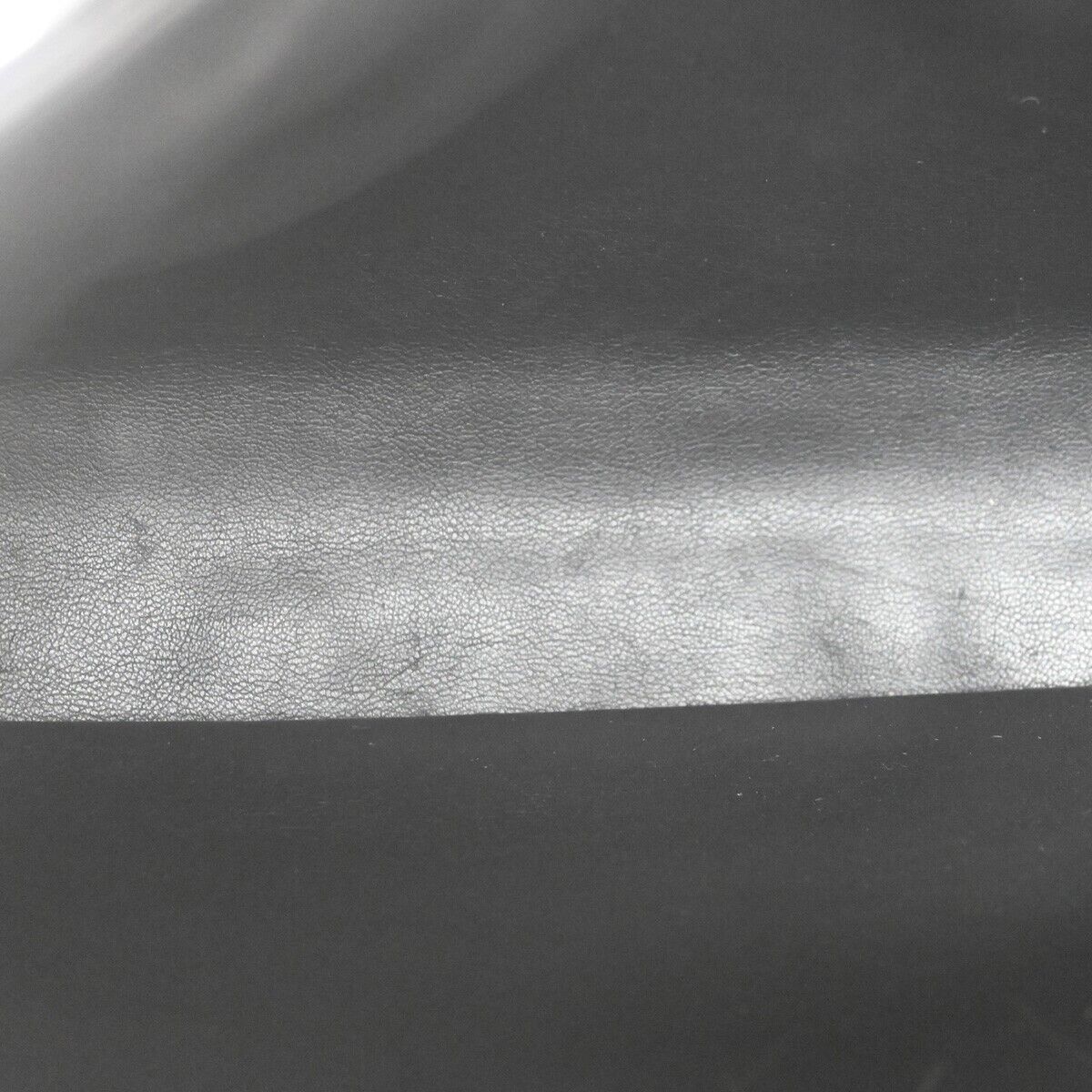 BALLY Logo Hand Bag Leather Black Gold-Plated Made In Italy 02YD220