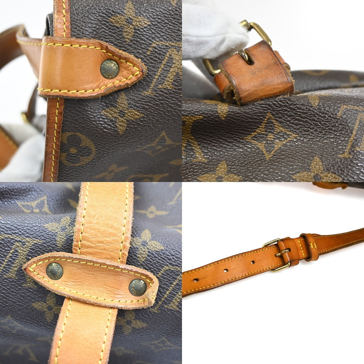 LOUIS VUITTON Saumur 35 Shoulder Bag Monogram Leather BN France M42254 88CA793