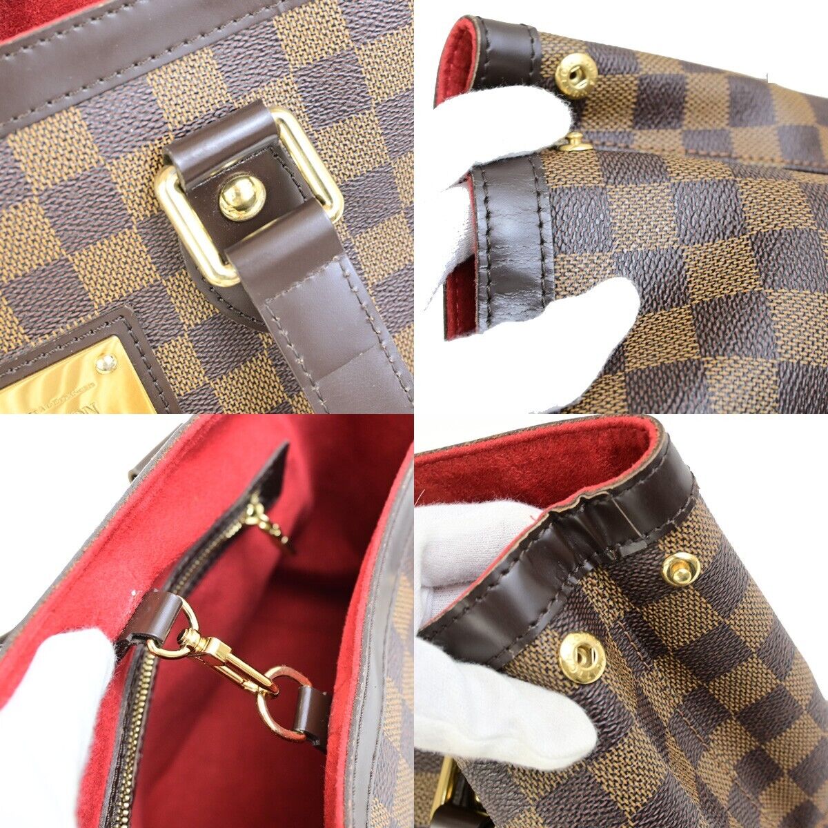 LOUIS VUITTON Hampstead PM Shoulder Bag Damier Ebene Leather BN N51205 53FB260