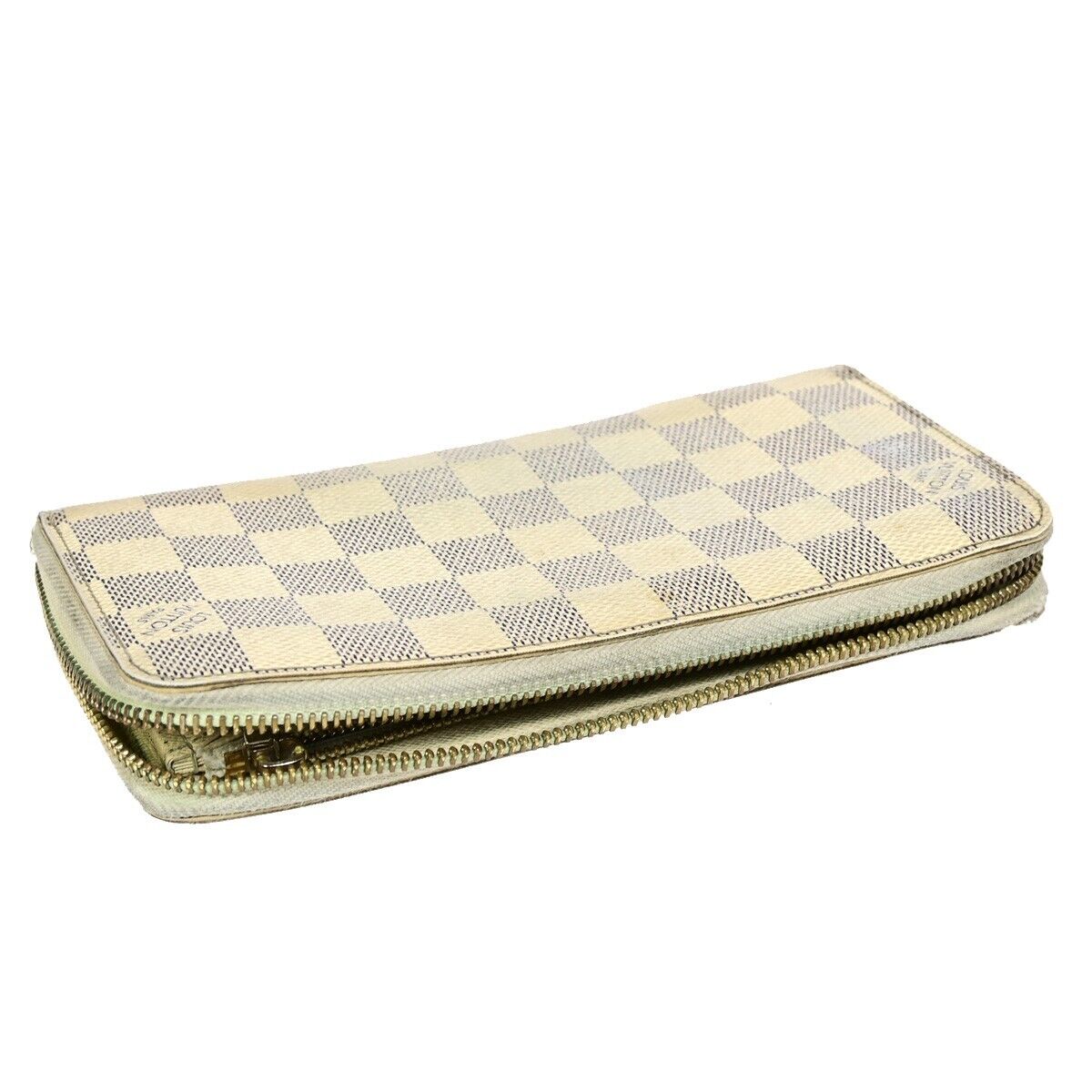 LOUIS VUITTON Zippy Wallet Long Bifold Wallet Damier Azur Leather N60019 02FA761