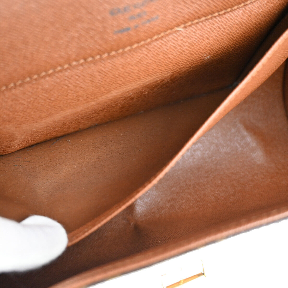 LOUIS VUITTON Logo Marne Shoulder Bag Monogram Leather Brown M51369 97RJ767