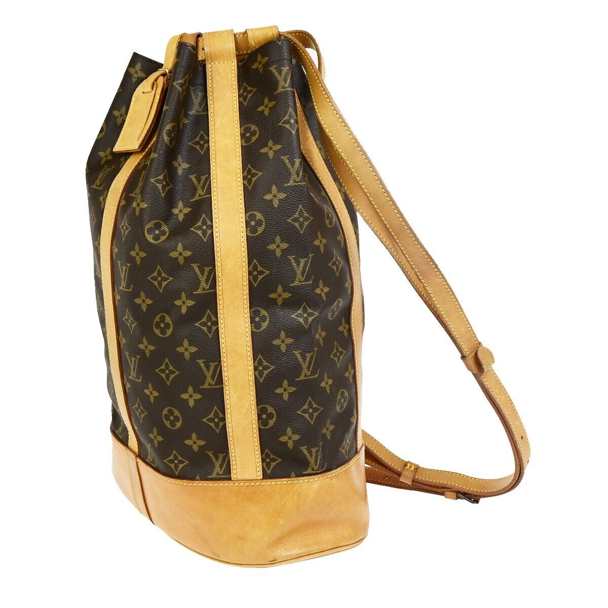 LOUIS VUITTON LV Randonnee GM Shoulder Bag Monogram Leather Brown M42244 85FB210