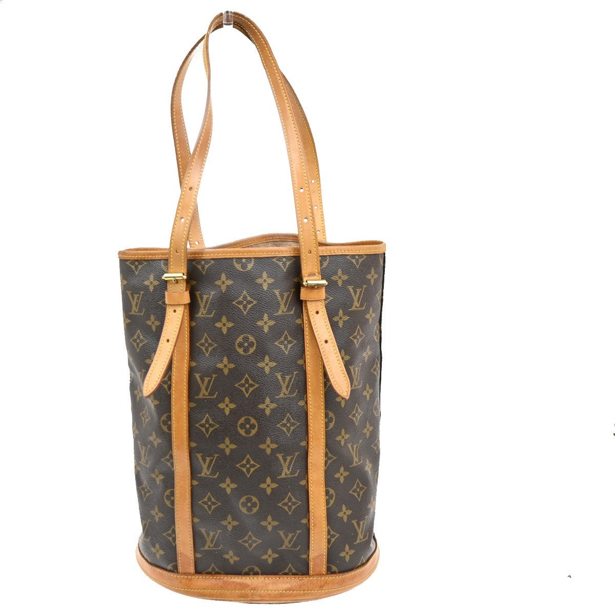 LOUIS VUITTON BUCKET GM Shoulder Tote Bag Monogram Leather Brown M42236 30CA518