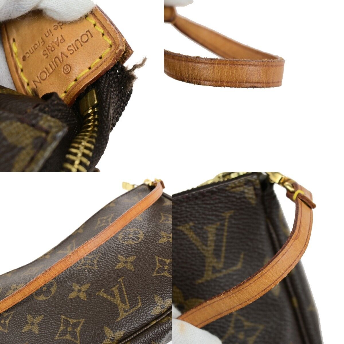 LOUIS VUITTON Pochette Accessoires Hand Bag Monogram Leather BN M51980 80ED260