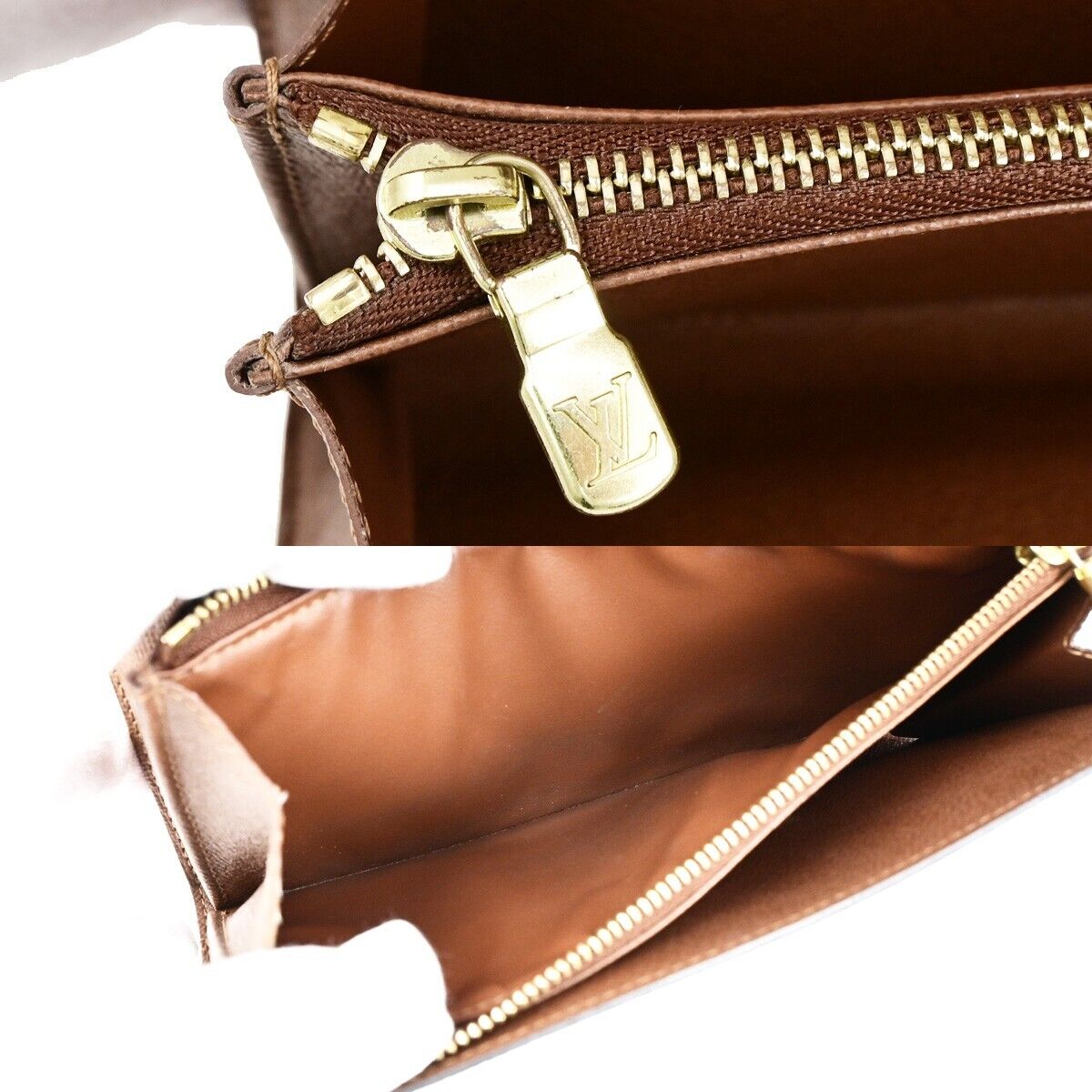 LOUIS VUITTON Logo Portefeuille Sarah Long Wallet Monogram Brown M61734 66EC976