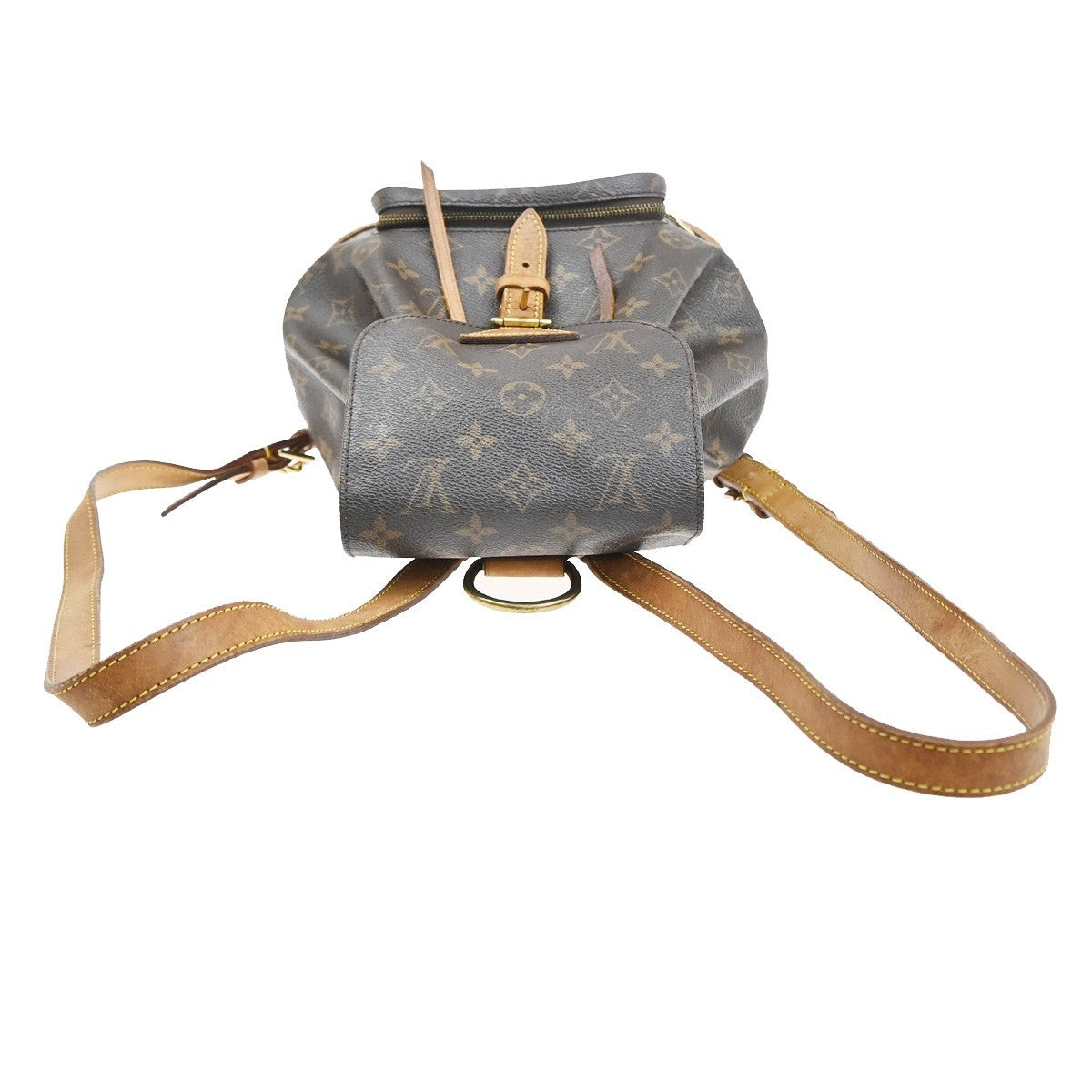 LOUIS VUITTON Montsouris MM Backpack Bag Monogram Leather Brown M51136 18SA126