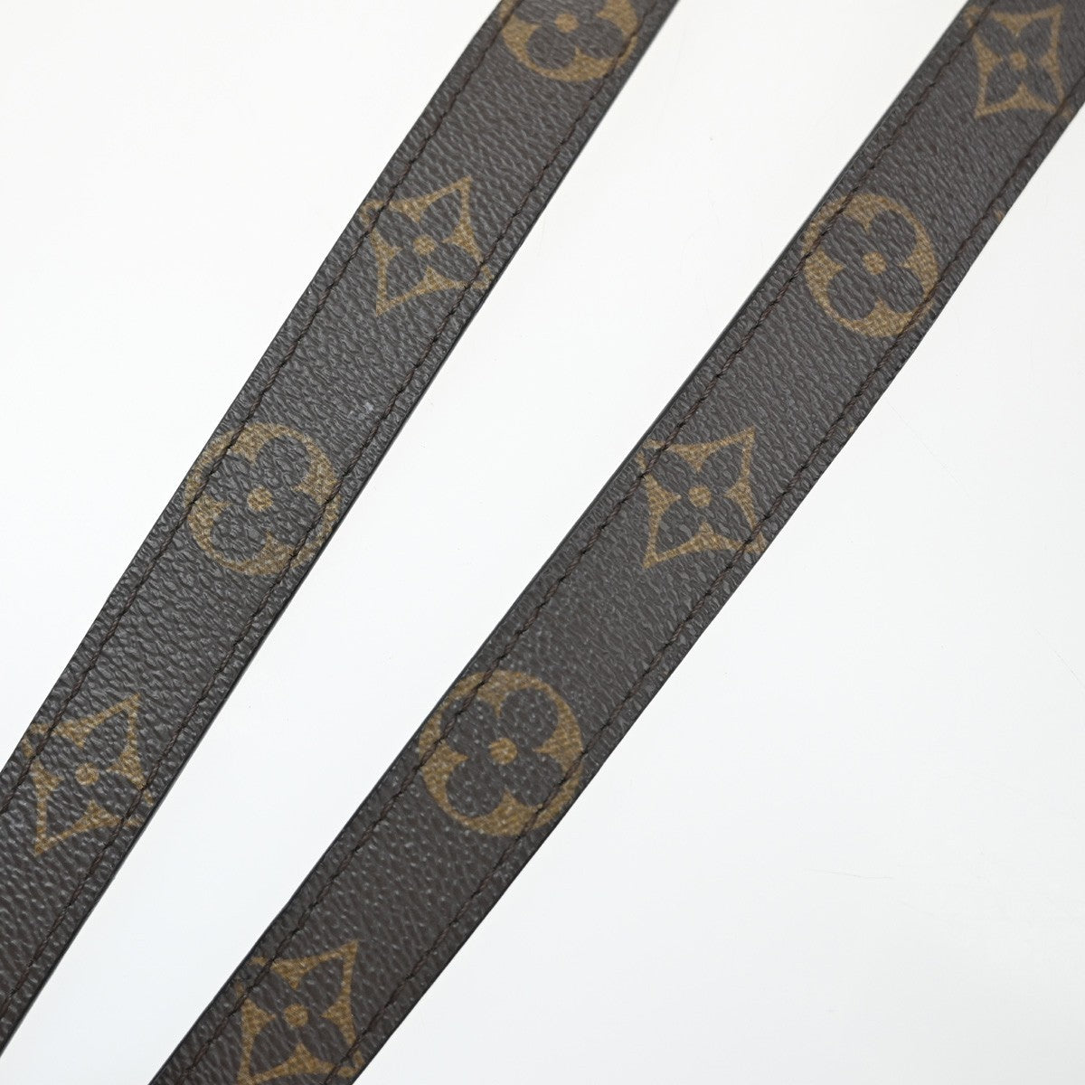 LOUIS VUITTON Shoulder Strap Monogram Leather Brown Gold Bag Accessory 36KP196