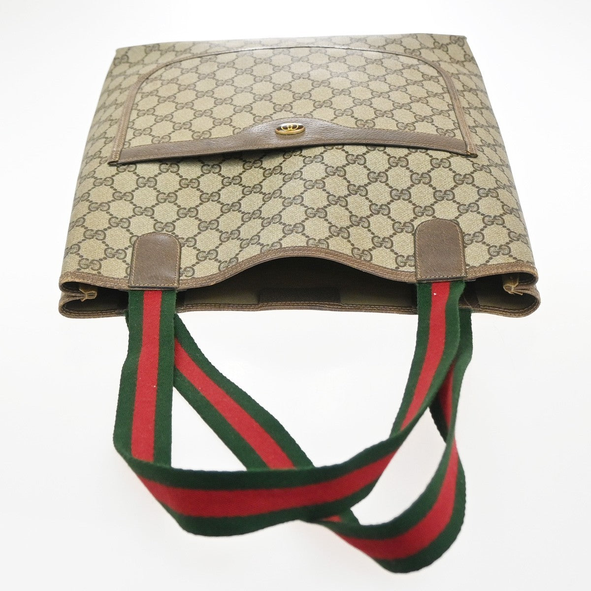 GUCCI PLUS GG Pattern Sherry Shoulder Tote Bag PVC Leather BE BN Italy 66SA109