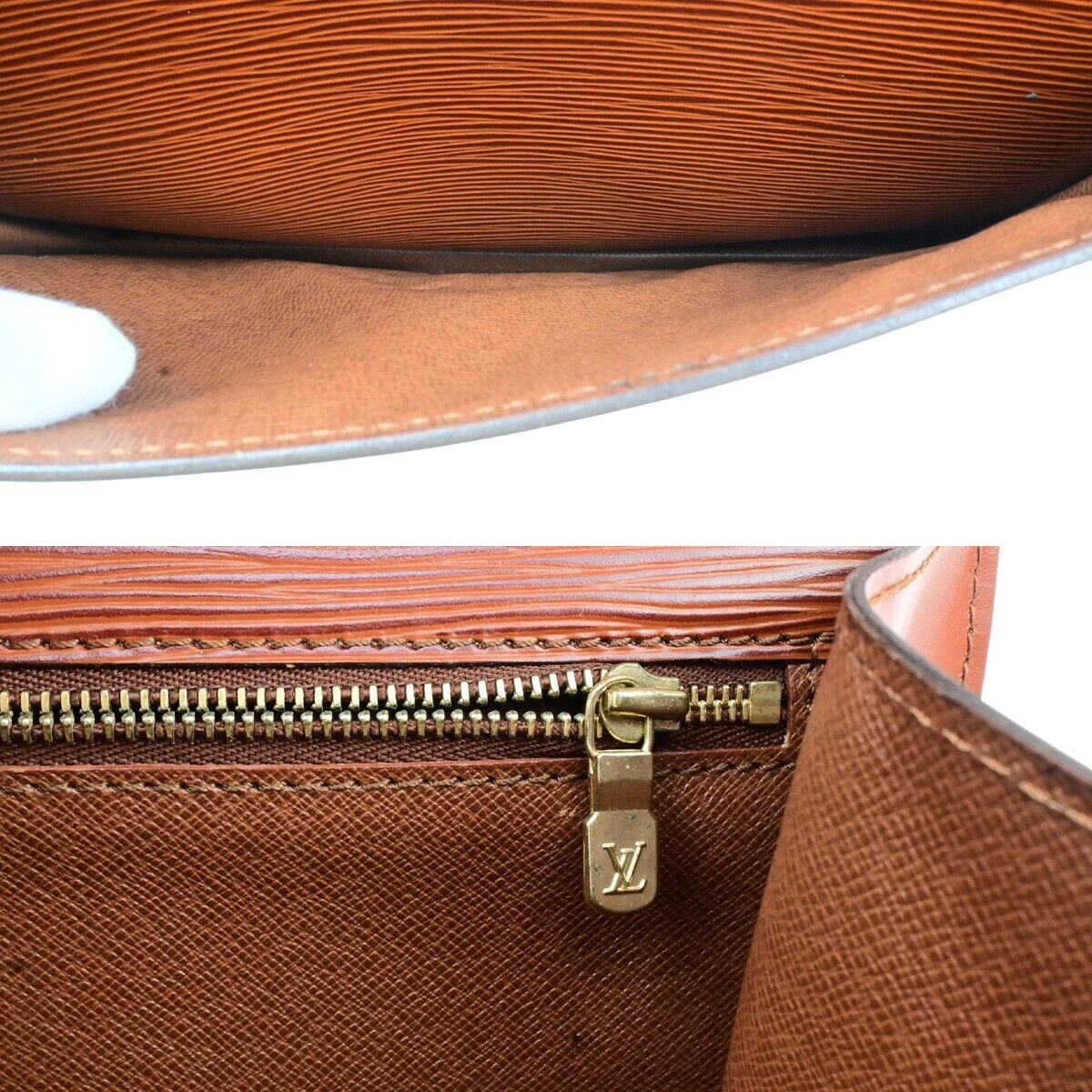 LOUIS VUITTON Monceau 2Way Shoulder Hand Bag Epi Leather Brown M52123 89ED458
