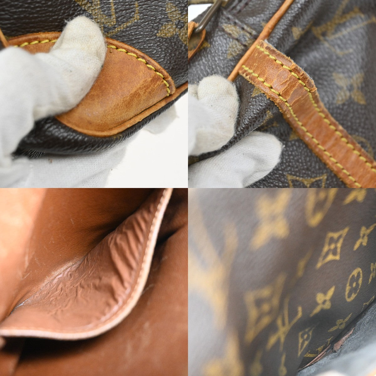 LOUIS VUITTON Danube Shoulder Bag Monogram Leather Brown France M45266 09SA039