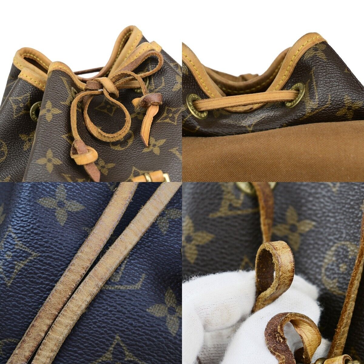 LOUIS VUITTON Montsouris MM Backpack Bag Monogram Leather Brown M51136 11EB703