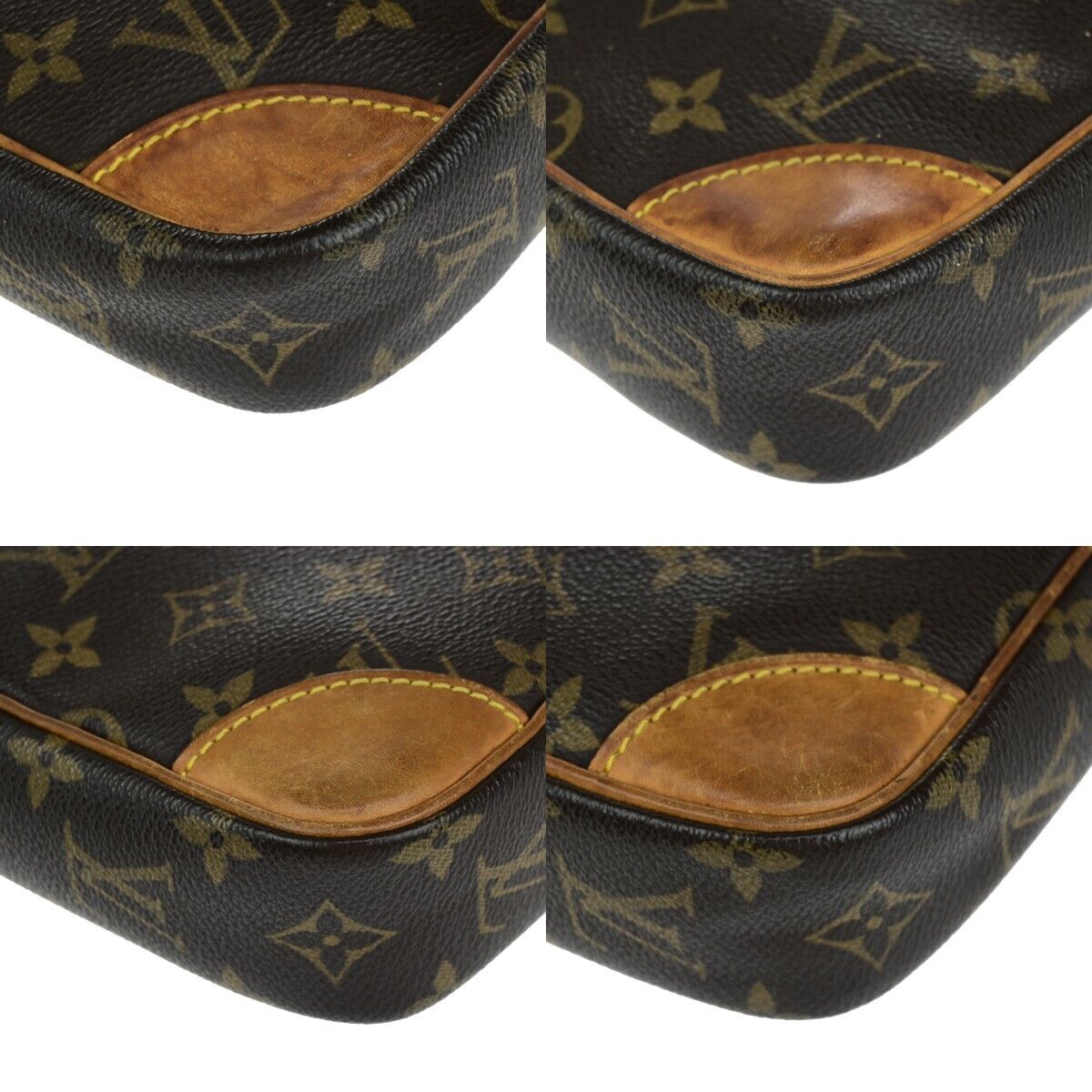 LOUIS VUITTON Danube Shoulder Bag Monogram Leather Brown France M45266 60EC938