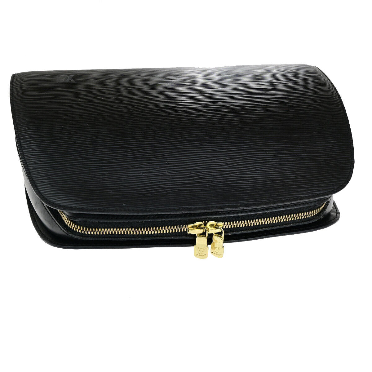 LOUIS VUITTON Logo Dauphine GM Cosmetic Pouch Epi Leather Black M48432 60YF470
