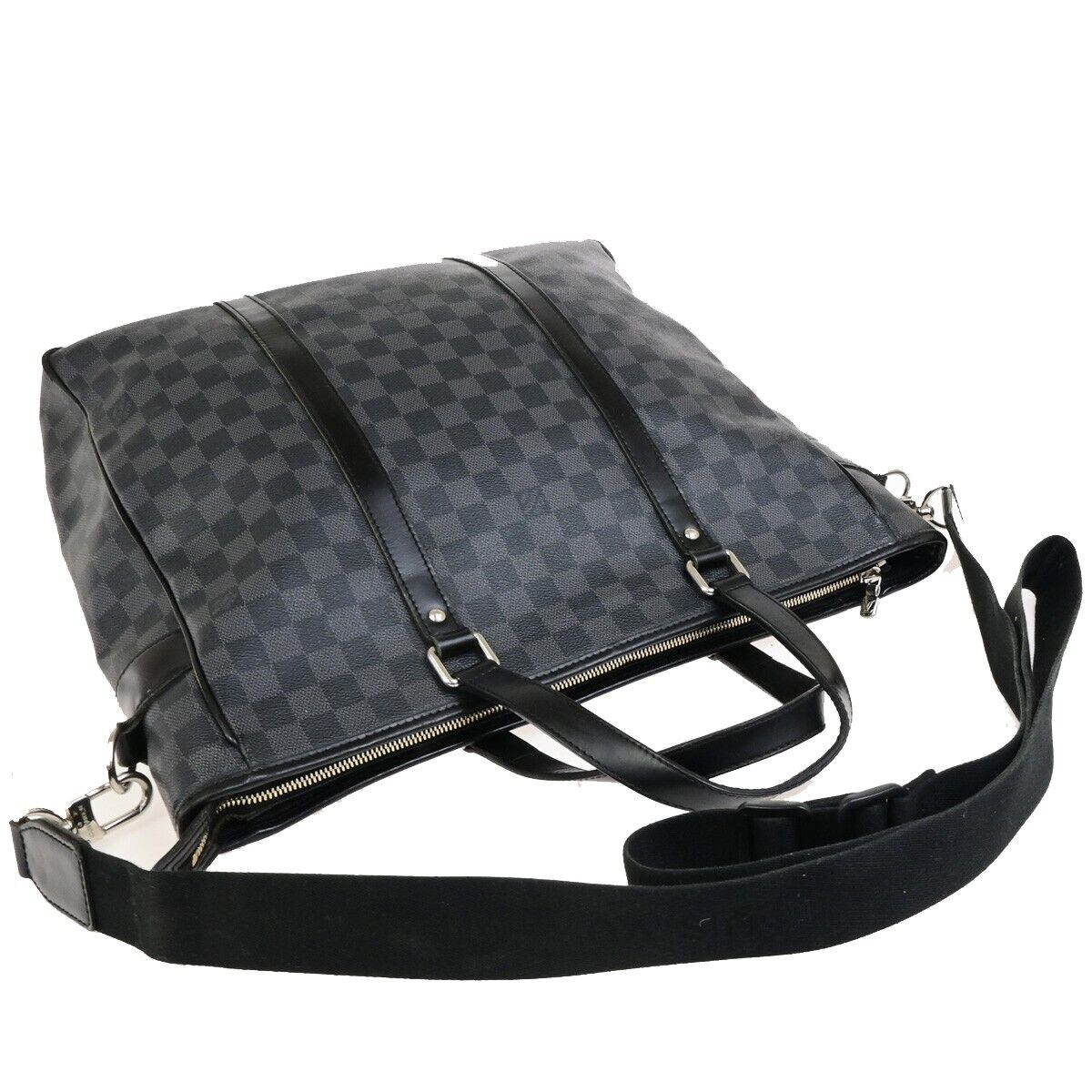 LOUIS VUITTON Tadao 2Way Shoulder Hand Bag Damier Graphite BK N51192 10ED499