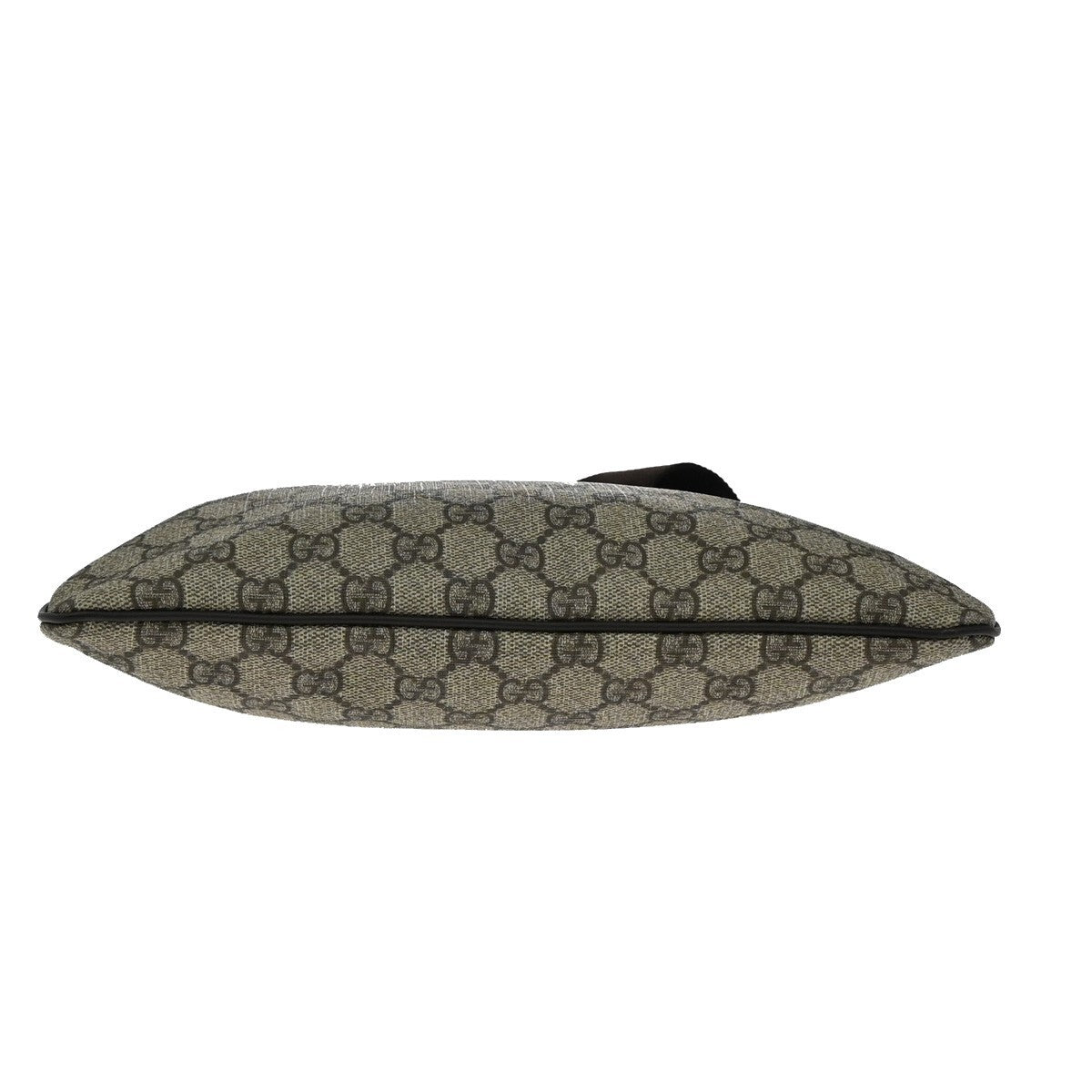 GUCCI Logo GG Pattern Shoulder Bag PVC Leather Canvas Brown GHW Italy 16FB606