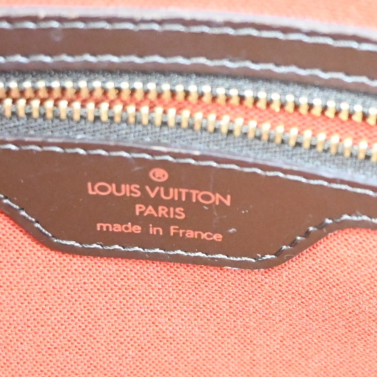 LOUIS VUITTON Logo Nolita HandBag Damier Ebene Leather Brown N41455 50KC176