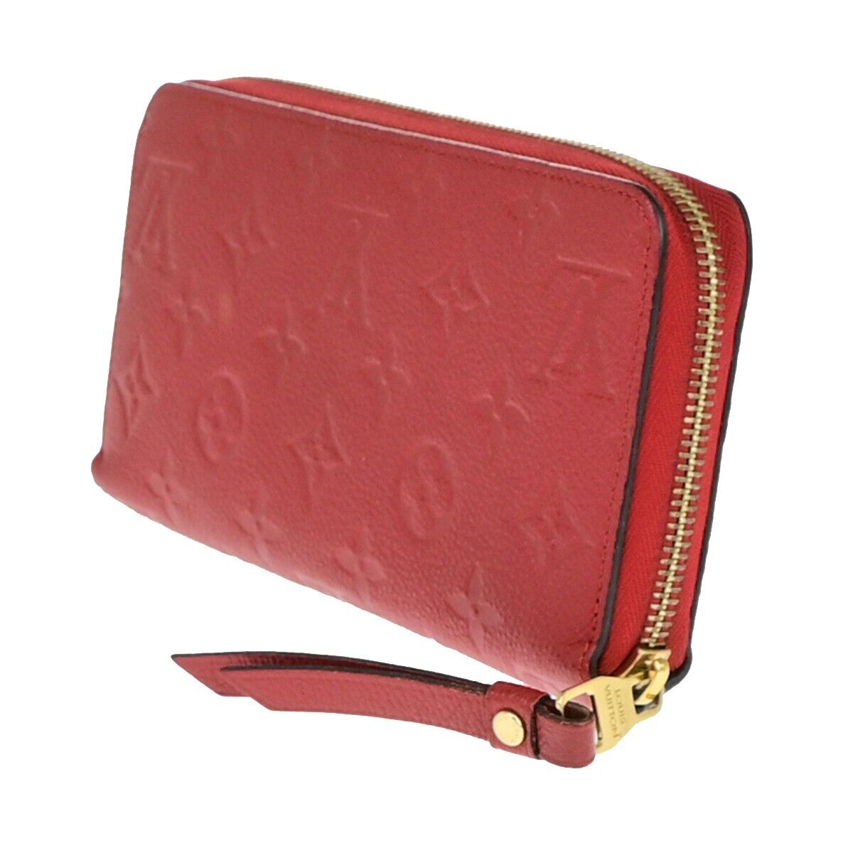 LOUIS VUITTON Clemence Long Bifold Wallet Monogram Empreinte Red M60169 79EC965