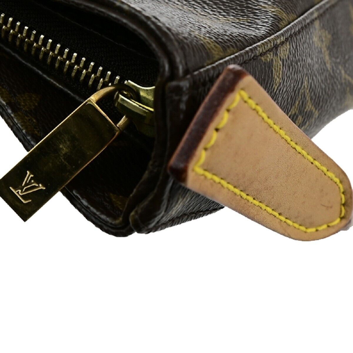 LOUIS VUITTON Logo Looping GM Shoulder Bag Monogram Leather Brown M51145 85ED411
