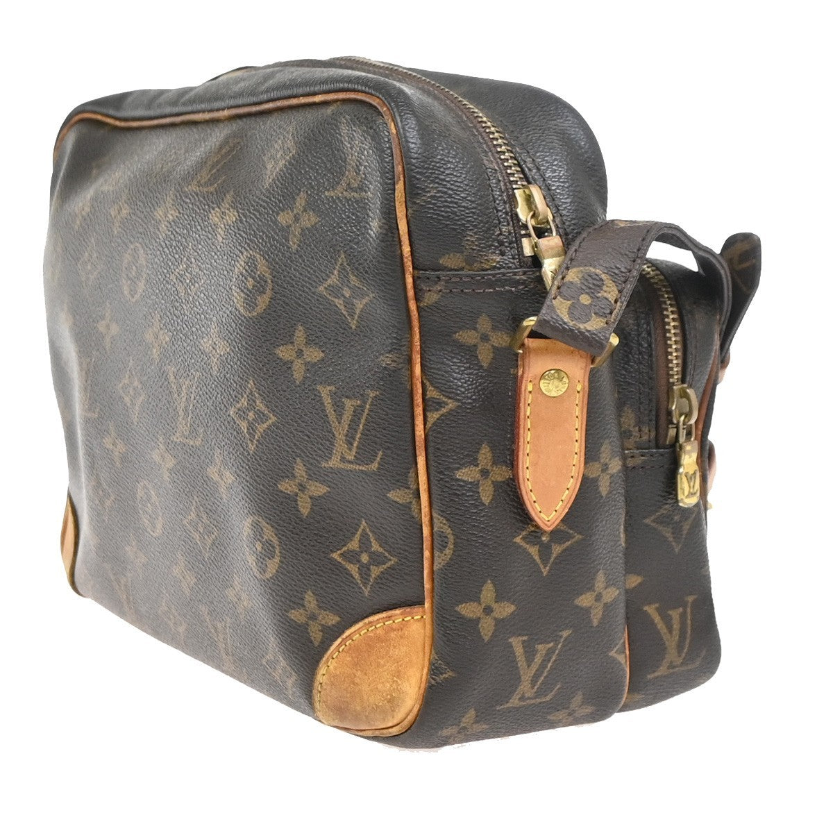 LOUIS VUITTON Nile Crossbody Shoulder Bag Monogram Leather Brown M45244 66SA107