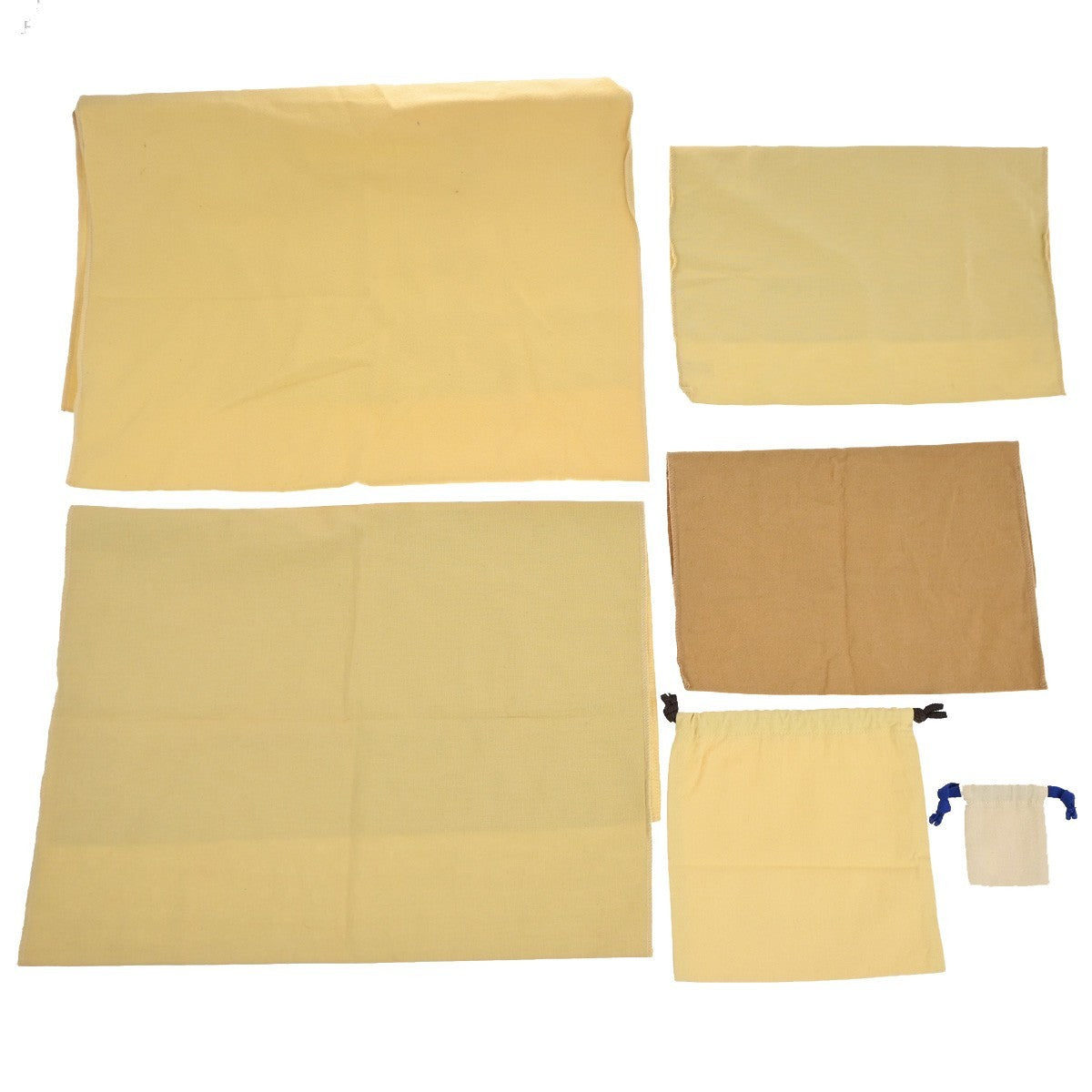 LOUIS VUITTON Logo 20 Set Drawstring Dust Bag Canvas Cotton Beige Brown 63EG384