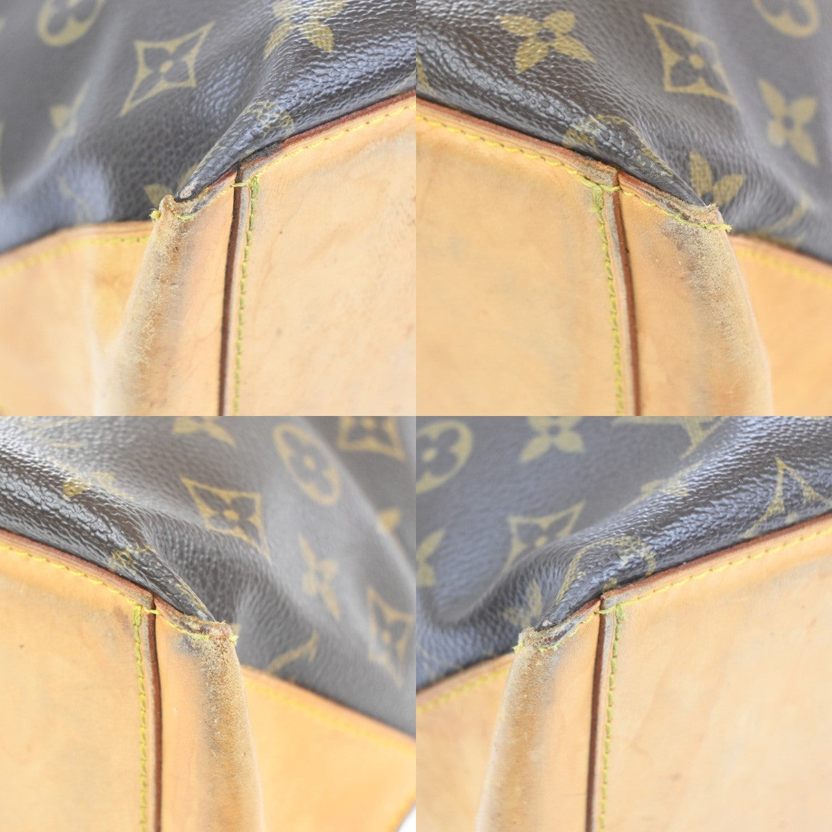 LOUIS VUITTON Cabas Mezzo Shoulder Bag Monogram Leather Brown M51151 73MA498