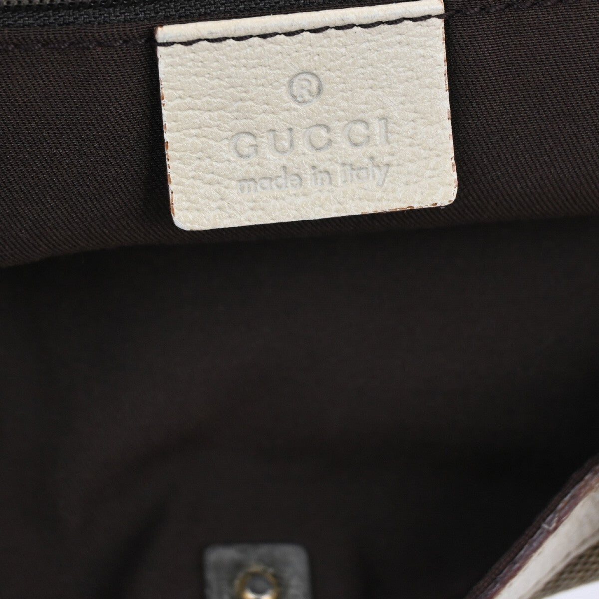 GUCCI Logo GG pattern Shoulder Tote Bag Canvas Leather Brown Beige Italy 85FB560
