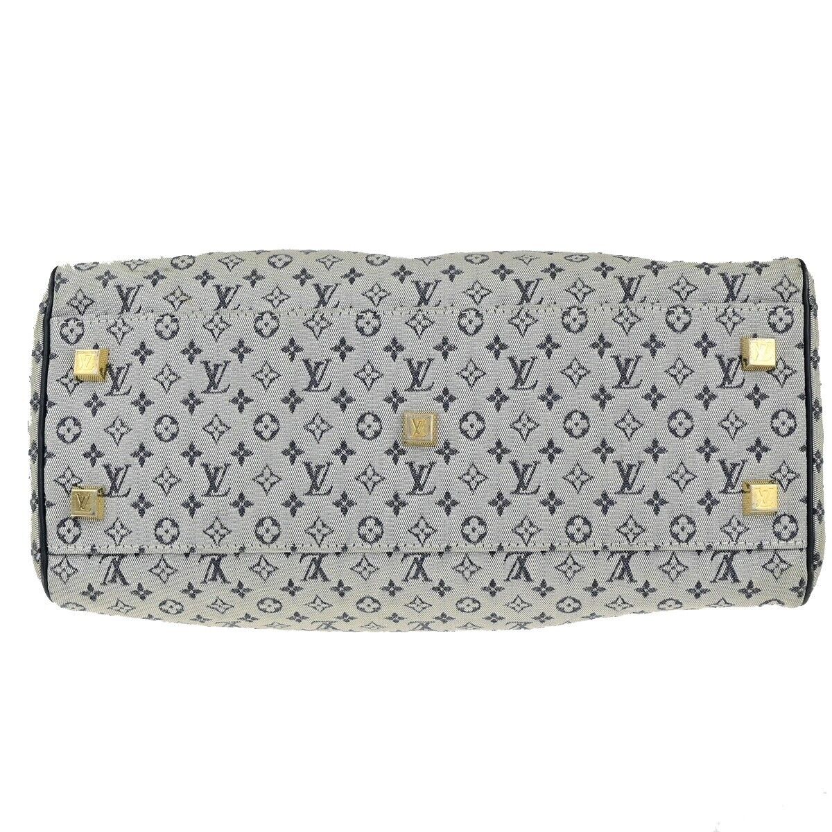 LOUIS VUITTON Josephine GM Hand Bag Monogram Mini Canvas Blue M92211 33ED326