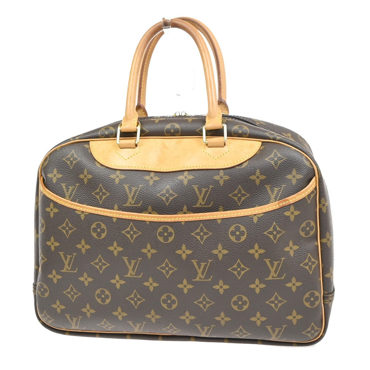 LOUIS VUITTON LV Logo Deauville Hand Bag Monogram Leather Brown M47270 75KC833