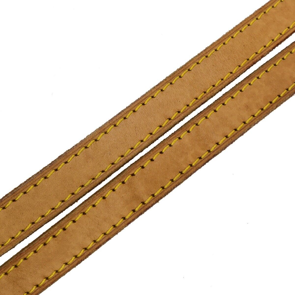 LOUIS VUITTON Logo Shoulder Strap Leather Brown Gold Bag Accessory 60EB696