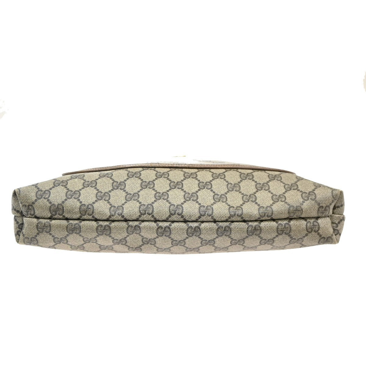 GUCCI Logo GG Sherry Line Shoulder Tote Hand Bag PVC Leather Beige Italy 60MA456