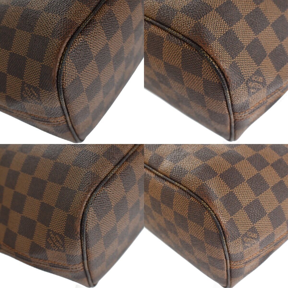 LOUIS VUITTON Neverfull PM Shoulder Tote Bag Damier Leather Brown N51109 17YE271