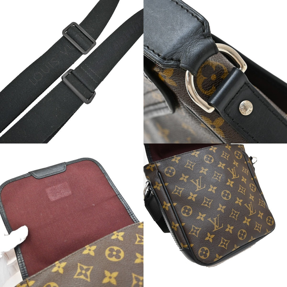 LOUIS VUITTON Bass PM Shoulder Bag Monogram Maccasar Leather BN M56715 21EE381