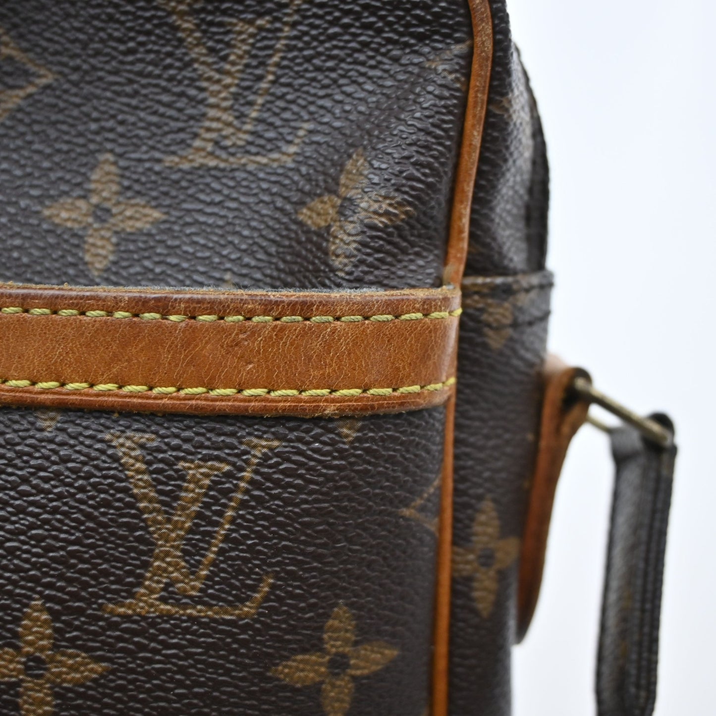 LOUIS VUITTON Danube Shoulder Bag Monogram Leather Brown France M45266 34KD122